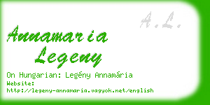 annamaria legeny business card